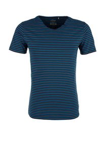 s.Oliver RED LABEL, Herren Jerseyshirt, Türkis / Nachtblau