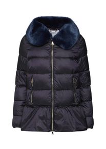 Rich & Royal Rich & Royal, Damen Daunenjacke 'Down Jacket With Volant', Nachtblau