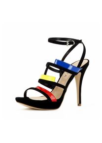 Evita, Damen Sandalette, Mischfarben / Schwarz
