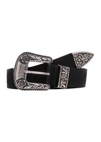Diesel, Herren Ledergürtel 'WOW', Schwarz / Silber