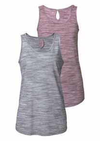 Beach Time, Damen Tanktops, Grau / Lila