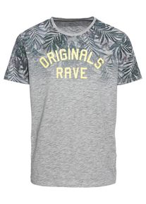 Jack & Jones JACK & JONES, Herren T-Shirt 'JORNEWTROPE TEE CREW NECK', Gelb / Graumeliert
