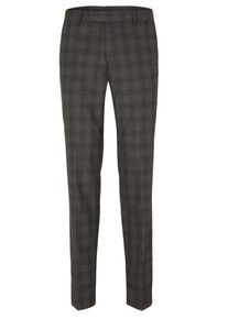 s.Oliver BLACK LABEL, Herren Cosimo Slim Glencheck-Anzughose, Dunkelgrau / Schwarz