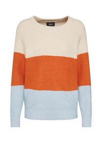 Object, Damen Pullover, Beige / Hellblau / Orange