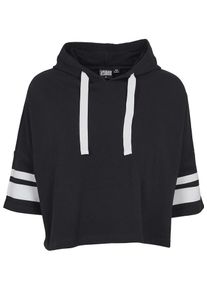 Urban Classics, Damen Hoody, Schwarz / Wei&szlig;