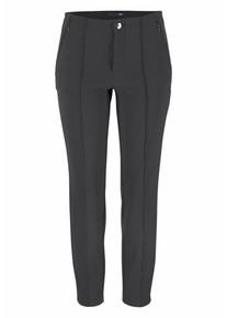 MAC, Damen Slim-fit-Hose 'Anna Zip', Anthrazit