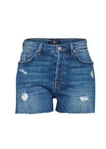 7 For All Mankind, Damen Shorts, Blue Denim
