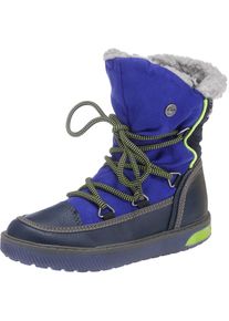 s.Oliver Junior, Mädchen Winterstiefel, Blau / Dunkelblau / Limette
