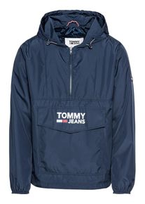 Tommy Jeans, Herren Anorak 'TJM POP OVER ANORAK', Dunkelblau / Rot / Wei&szlig;