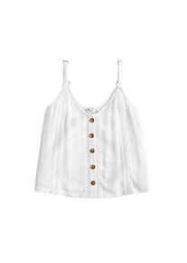 Hollister, Damen Top 'BARE BUTTON FRONT CAMI', Weiß
