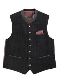 Murk, Herren Trachtengilet, Grau / Rot / Schwarz