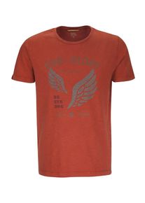 Camel Active, Herren T-Shirt, Grau / Rostrot