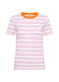 EDITED, Damen T-Shirt 'Leila', Orange / Pink / Weiß