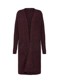 Véro Moda VERO MODA, Damen Cardigan 'VMTINNI LS LONG OPEN CARDIGAN', Weinrot