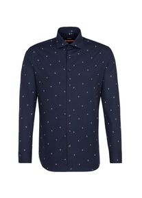 Seidensticker, Herren Hemd, Dunkellila / Wei&szlig;