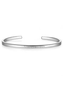 Glanzstücke München Glanzstücke München, Damen Armreif 'I love you', Silber