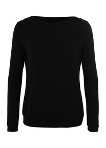 Curare Yogawear, Damen Langarmshirt, Schwarz