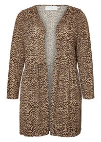 JUNAROSE, Damen Strickjacke, Hellbeige / Schwarz