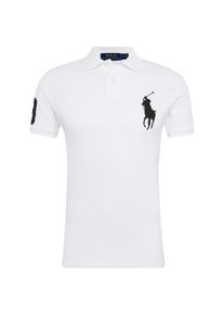 Polo Ralph Lauren, Herren Poloshirt 'SSKCBPPSLM-SHORT SLEEVE-KNIT', Schwarz / Weiß