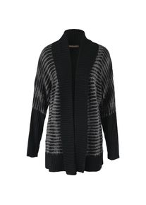 emoi, Damen Strickjacke, Grau / Schwarz