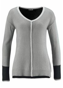 Boysen's BOYSEN'S, Damen Pullover, Grau / Schwarz