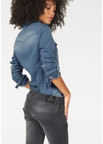 Herrlicher, Damen Jeansbluse 'Lilien', Hellblau