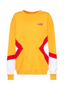 Lee, Damen Sweatshirt 'SEASONAL SWS', Goldgelb / Hellrot / Wei&szlig;