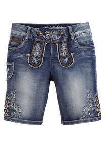 Marjo, Damen Trachtenbermuda, Blue Denim
