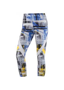 Reebok, Damen Tights 'WOR MYT Moonshift', Blau / Gelb / Grau