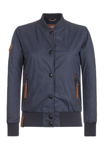 Naketano, Damen Collegejacke 'Frei & Gefährlich', Nachtblau / Blaumeliert / Rostbraun