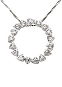 Firetti, Damen Kettenanhänger, Silber / Weiß