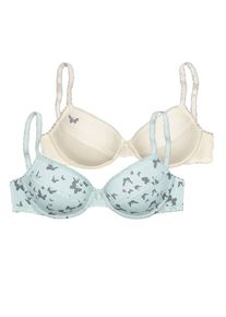 Petite Fleur, Damen Bügel-BH, Creme / Hellgrün
