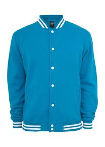 Urban Classics, Herren Sweatjacket, Türkis / Weiß