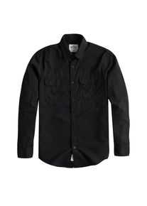 Hollister, Herren Hemd 'LS TWILL OVERSHIRT SOLID 1CC', Schwarz