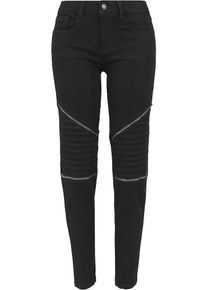 Urban Classics, Damen Biker Pants, Schwarz