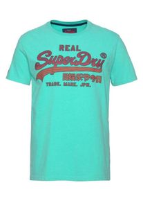 Superdry, Herren T-Shirt »VINTAGE LOGO FADE MID WEIGHT TEE«, Türkis