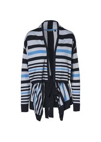 Blue, Damen Strickjacke, Royalblau / Grau / Schwarz