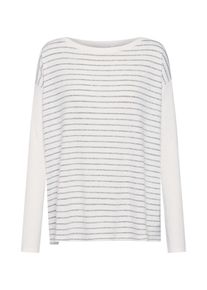 GAP, Damen Pullover, Hellgrau / Wei&szlig;