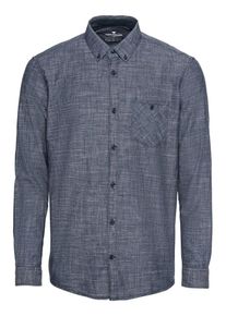Tom Tailor, Herren Hemd 'ray 2col. slub fil a fil shirt', Dunkelblau
