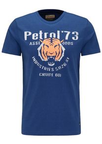 PETROL INDUSTRIES, Herren T-Shirt, Royalblau / Weiß