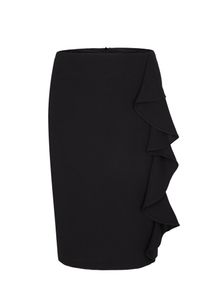 s.Oliver BLACK LABEL, Damen Bleistiftrock, Schwarz