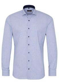 Eterna, Herren Hemd, Rauchblau / Wei&szlig;