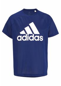 adidas Performance, Herren Funktionsshirt 'D2M Tee Logo', Blau / Wei&szlig;