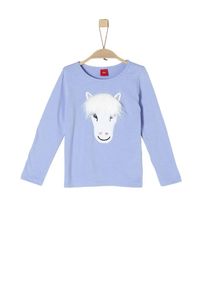 s.Oliver Junior, Mädchen Longsleeve, Pastelllila / Weiß