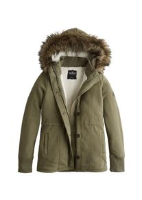 Hollister, Damen Jacke 'DTC OUTERWEAR INSPIRED SHERPA', Oliv