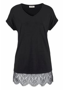 Boysen's BOYSEN'S, Damen Longshirt, Schwarz