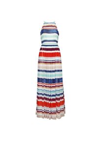 Tommy Hilfiger, Damen Kleid 'AGATHA CHIFFON MAXI DRESS', Beige / Hellblau / Dunkelblau / Ocker / Rot / Dunkelrot / Weiß