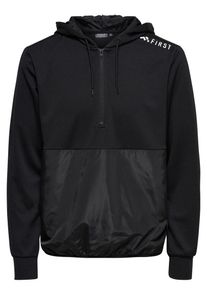 FIRST, Herren Detailreiches Sweatshirt, Schwarz