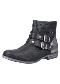 Mustang, Damen Stiefelette, Schwarz / Silber