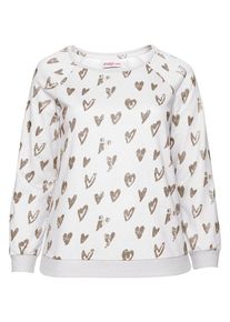 sheego Casual, Damen Sweatshirt, Braun / Offwhite